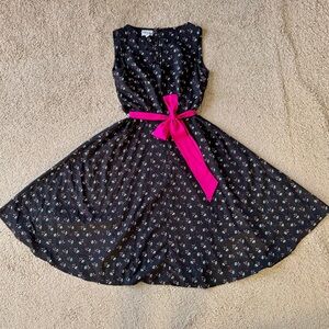 Unique Vintage Sweetheart Floral Hearts Dress Medium